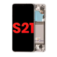 Samsung Galaxy S21 Display + Frame - Phantom White Soft Oled