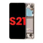 Samsung Galaxy S21 Display + Frame - Phantom White Soft Oled