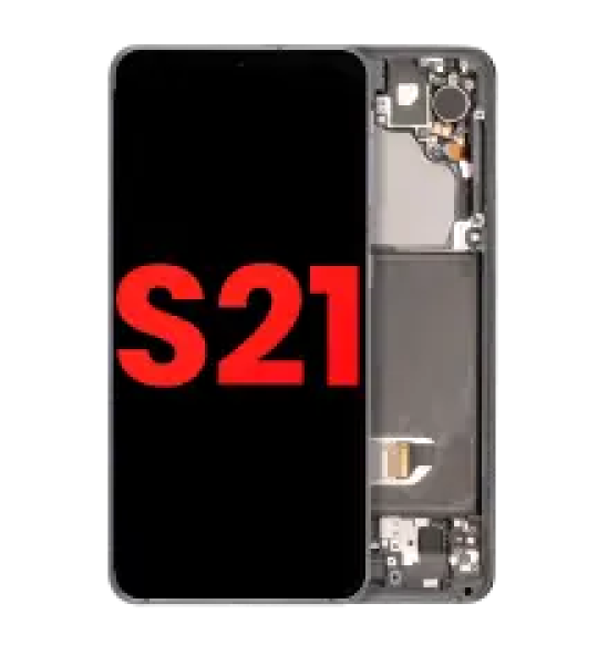 Samsung Galaxy S21 Display + Frame - Phantom Gray Soft Oled