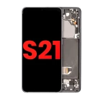 Samsung Galaxy S21 Display + Frame - Phantom Gray Soft Oled