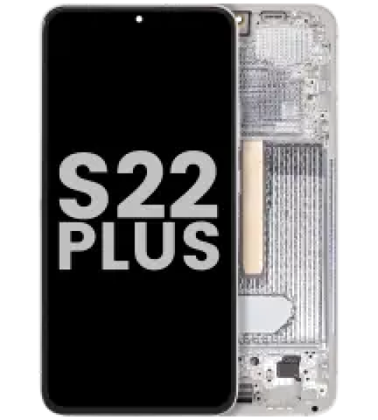 Samsung Galaxy S22 Plus Display + Frame - White Pulled B