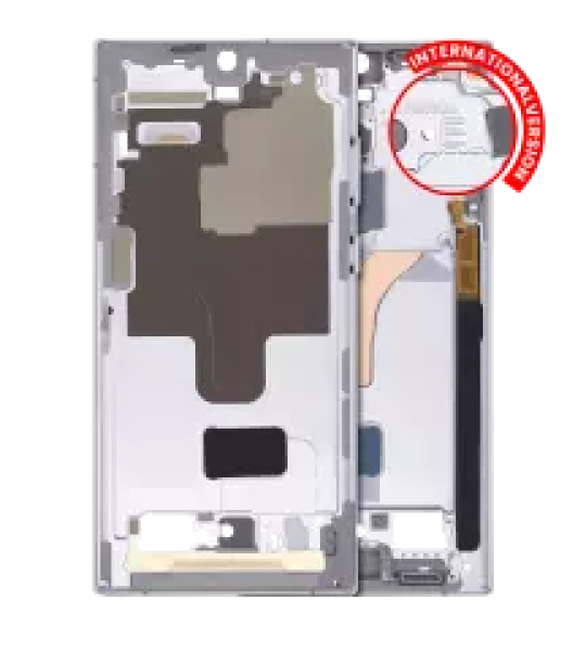 Samsung Galaxy S22 Ultra Mid-Frame Housing - White OEM-Equivalent