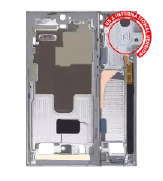 Samsung Galaxy S22 Ultra Mid-Frame Housing - Graphite OEM-Equivalent