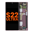 Samsung Galaxy S22 Ultra Display + Frame - Burgundy Pulled