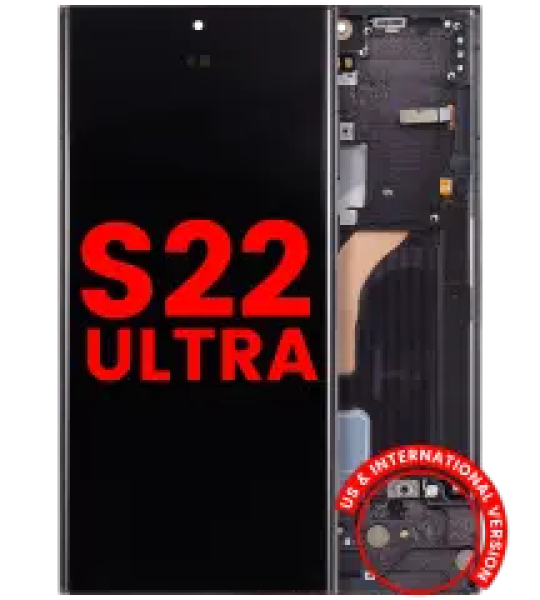 Samsung Galaxy S22 Ultra Display + Frame - Phanthom Black Soft Oled