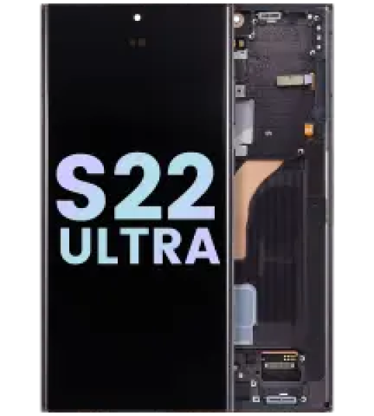 Samsung Galaxy S22 Ultra Display + Frame - Phantom Black SVP