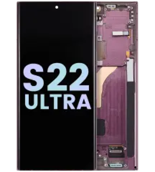 Samsung Galaxy S22 Ultra Display + Frame - Burgundy SVP