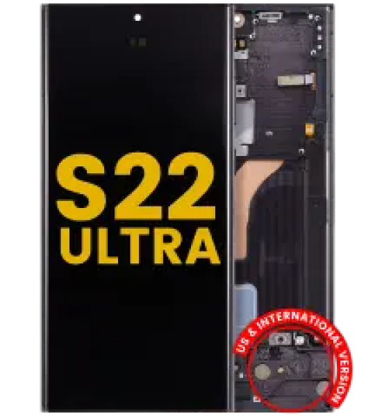 Samsung Galaxy S22 Ultra Display + Frame - Phantom Black Refurbished