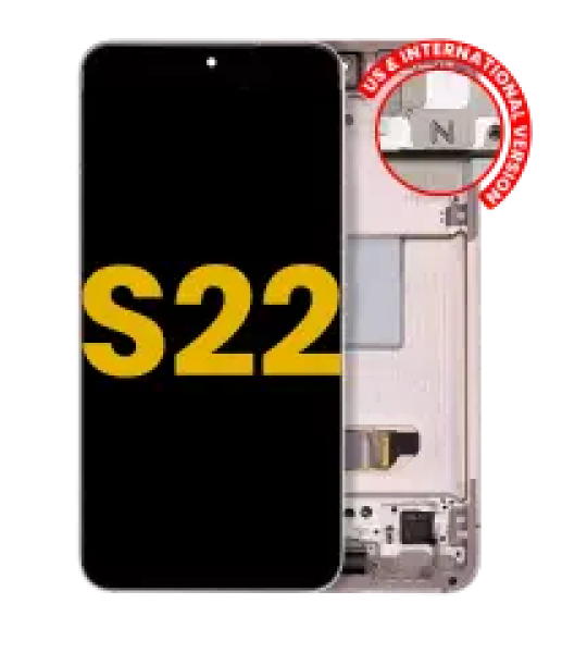 Samsung Galaxy S22 Display + Frame - Pink Gold Refurbished