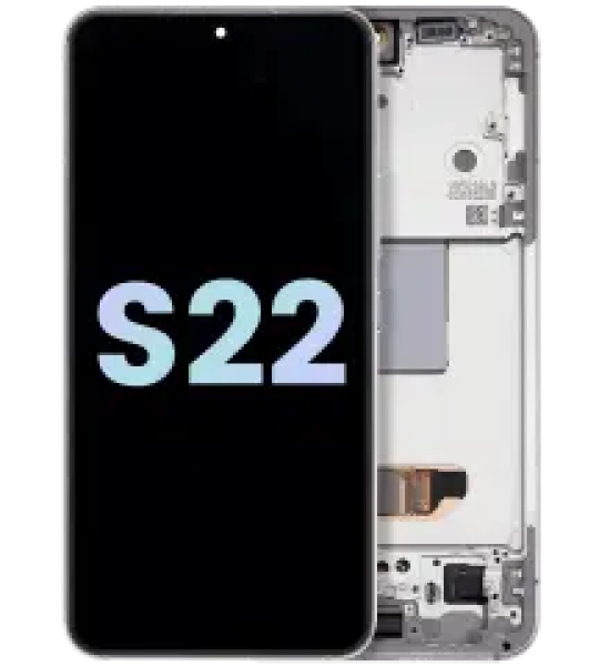 Samsung Galaxy S22 Display + Frame - White SVP