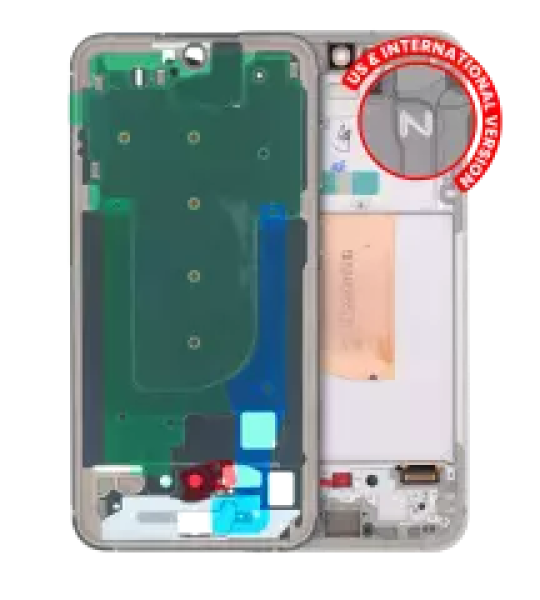Samsung Galaxy S23 FE Mid-Frame Housing - Cream OEM-Equivalent