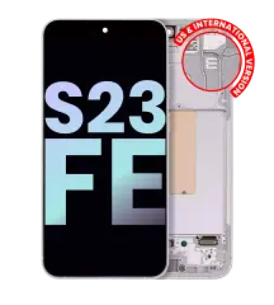 Samsung Galaxy S23 FE Display + Frame - Mint / Cream / Purple / Indigo / Tangerine SVP