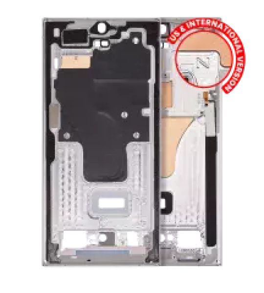 Samsung Galaxy S23 Ultra Mid-Frame Housing - Sky Blue / Lime OEM-Equivalent