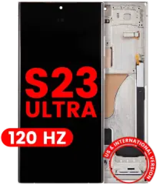 Samsung Galaxy S23 Ultra Display + Frame - Cream Soft Oled (120Hz) AM Pro