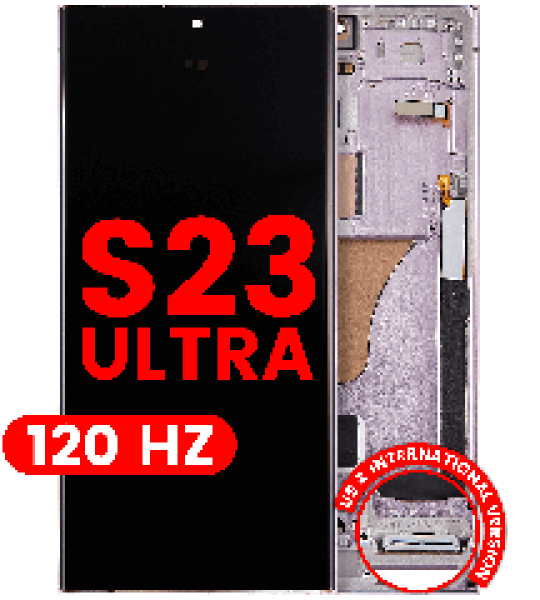 Samsung Galaxy S23 Ultra Display + Frame - Lavender Soft Oled (120Hz) AM Pro