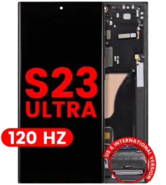 Samsung Galaxy S23 Ultra Display + Frame - Graphite Soft Oled (120Hz) AM Pro