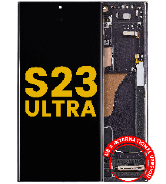 Samsung Galaxy S23 Ultra Display + Frame - Phantom Black Refurbished