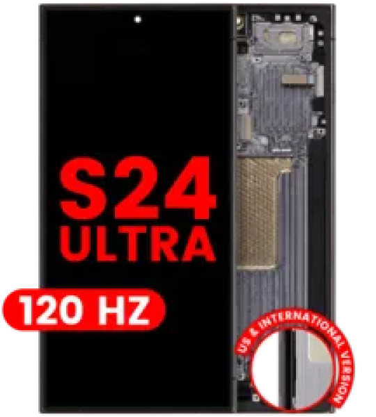 Samsung Galaxy S24 Ultra Display + Frame (120Hz) - Titanium Black Soft Oled