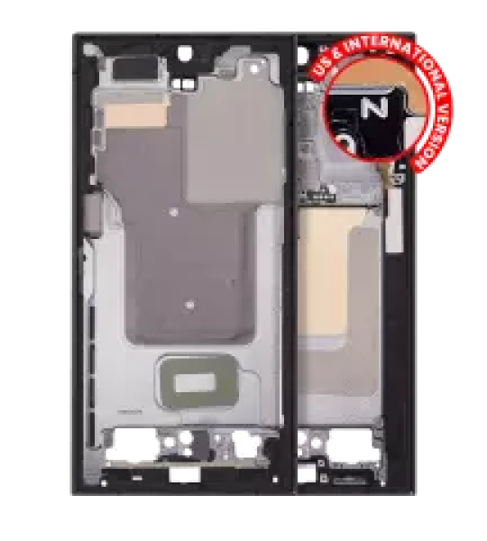 Samsung Galaxy S24 Ultra Mid-Frame Housing - Titanium Black OEM-Equivalent