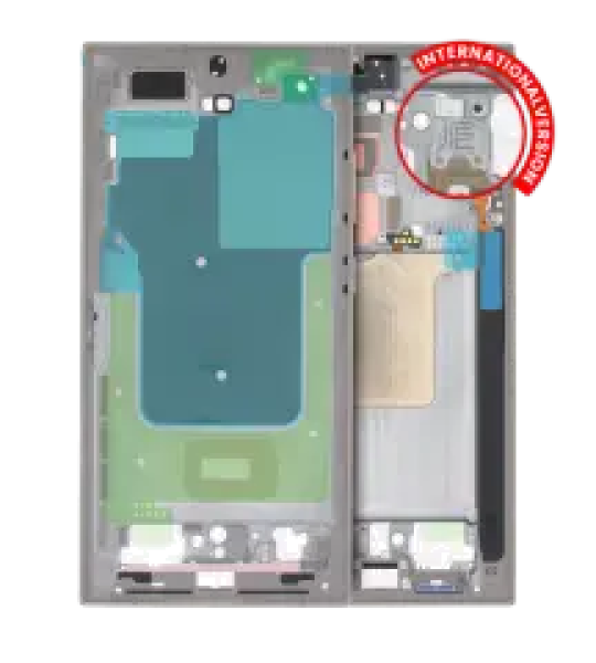 Samsung Galaxy S24 Ultra Mid-Frame Housing - Titanium Gray SVP