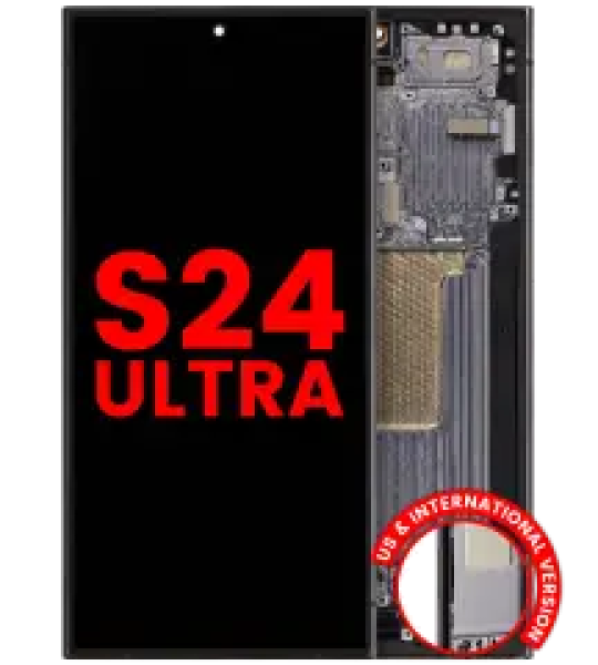 Samsung Galaxy S24 Ultra Display + Frame - Titanium Black Soft Oled