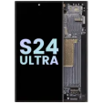 Samsung Galaxy S24 Ultra Display + Frame - Titanium Black SVP