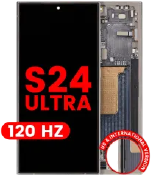 Samsung Galaxy S24 Ultra Display + Frame (120Hz) - Titanium Gray Soft Oled
