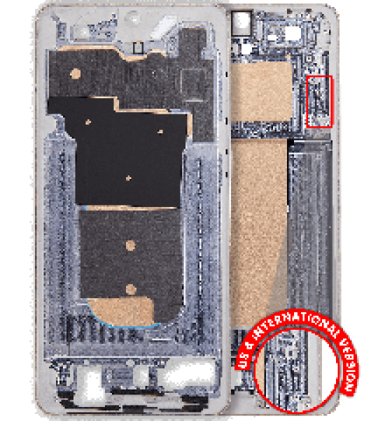 Samsung Galaxy S25 Edge Mid-Frame Housing - Titanium Icyblue / Titanium Silver OEM-Equivalent