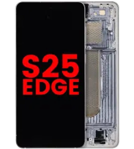 Samsung Galaxy S25 Edge Display + Frame - Titanium Silver Soft Oled