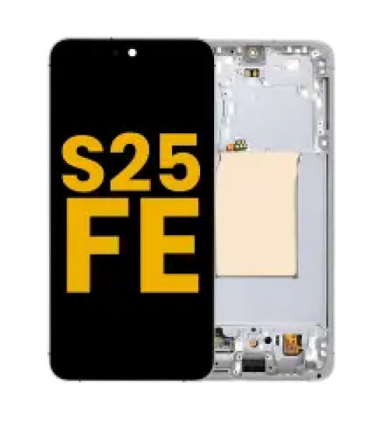 Samsung Galaxy S25 FE Display + Frame - White Refurbished