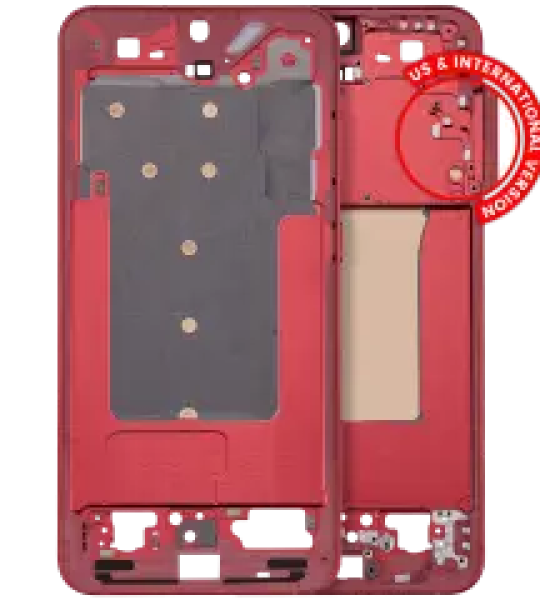 Samsung Galaxy S25 Plus Mid-Frame Housing - Coral Red OEM-Equivalent