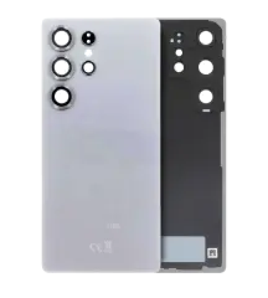 Samsung Galaxy S25 Ultra Back Cover + Camera Lens - Titanium White Sliver SVP