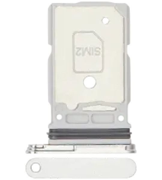 Samsung Galaxy S25 Ultra Dual Sim Tray - Titanium White Silver OEM-Equivalent