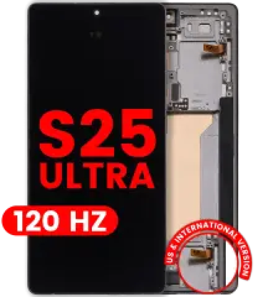 Samsung Galaxy S25 Ultra Display + Frame (120Hz) - Titanium Jetblack Soft Oled