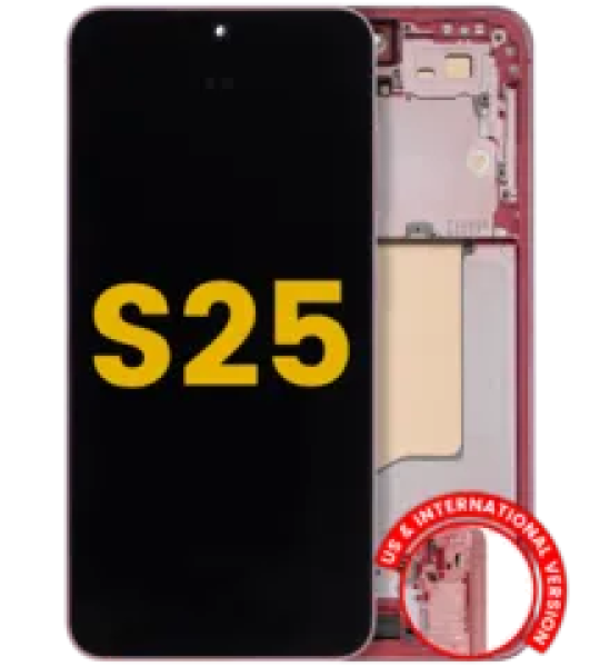 Samsung Galaxy S25 Display + Frame - Coral Red Refurbished
