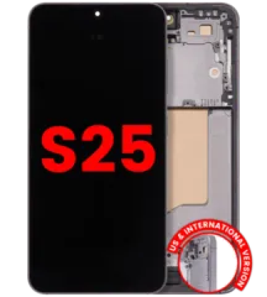 Samsung Galaxy S25 Display + Frame - Silver Shadow Soft Oled