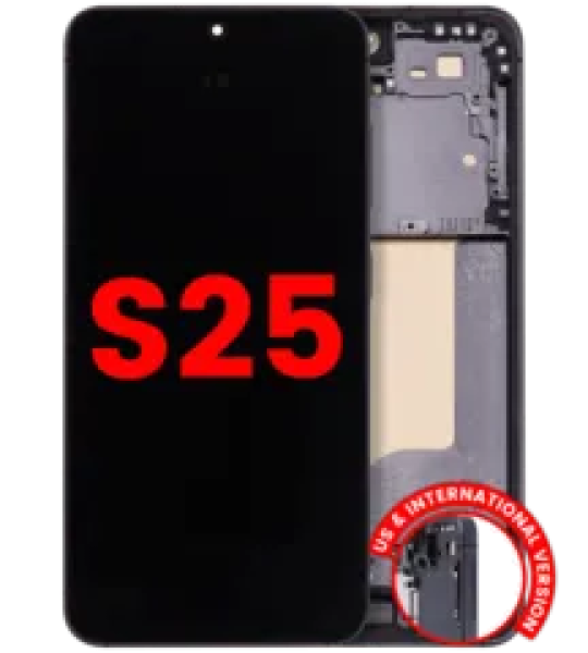 Samsung Galaxy S25 Display + Frame - Blue Black Soft Oled