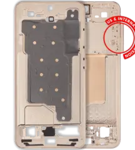 Samsung Galaxy S25 Mid-Frame Housing - Pink Gold OEM-Equivalent