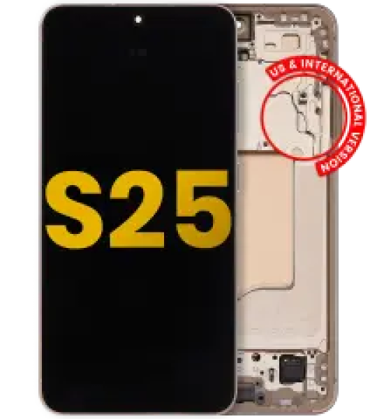 Samsung Galaxy S25 Display + Frame - Pink Gold Refurbished