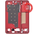 Samsung Galaxy S25 Mid-Frame Housing - Coral Red OEM-Equivalent