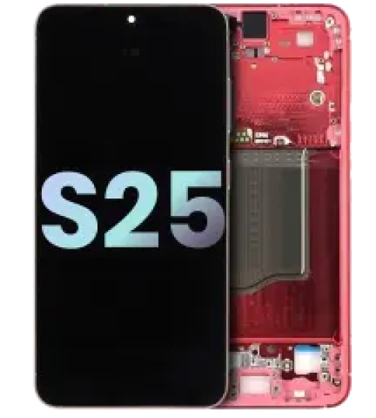 Samsung Galaxy S25 Display + Frame - Coral Red SVP