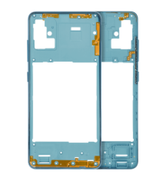 Samsung Galaxy A51 Mid-Frame Housing - Prism Crush Blue OEM-Equivalent