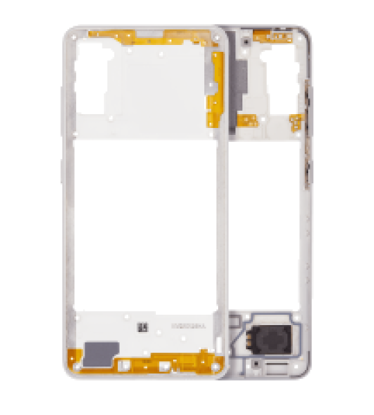 Samsung Galaxy A41 Mid-Frame Housing - Prism Crush Silver AM Plus