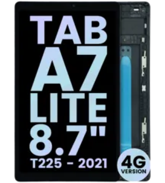 Samsung Galaxy Tab A7 Lite 8.7" (T225) (2021) (Cellular Version) Display + Frame - Black SVP