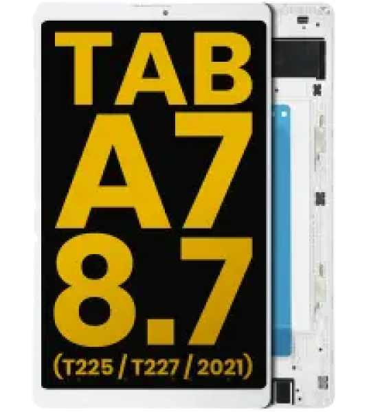 Samsung Galaxy Tab A7 Lite 8.7" (T225 / T227) (2021) (Cellular Version) Display + Frame - White Refurbished