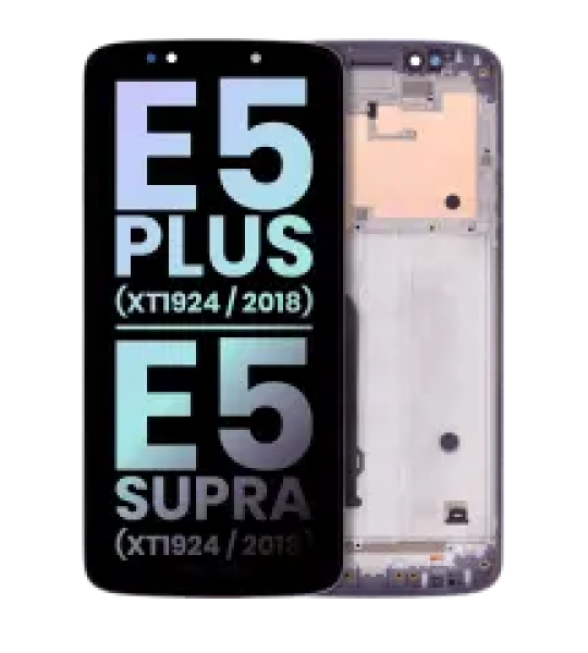 Motorola Moto E5 Plus (2018) / E5 Supra (2018) Display + Frame - Black SVP