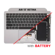 Apple Macbook Air 13 (A2179) Top Case with Keyboard and Battery (US English) - Silver Pulled B