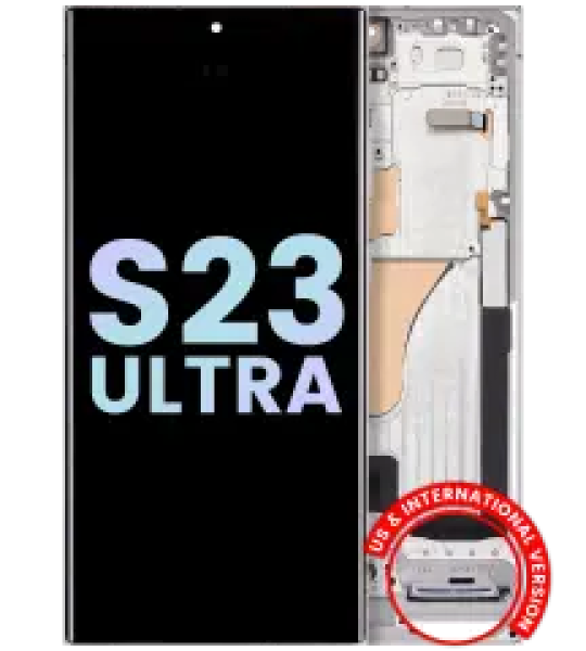 Samsung Galaxy S23 Ultra Display + Frame - Sky Blue / Lime SVP