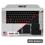 Apple Macbook Pro 15 (A1707) Top Case with Keyboard (US English) - Space Gray Pulled B