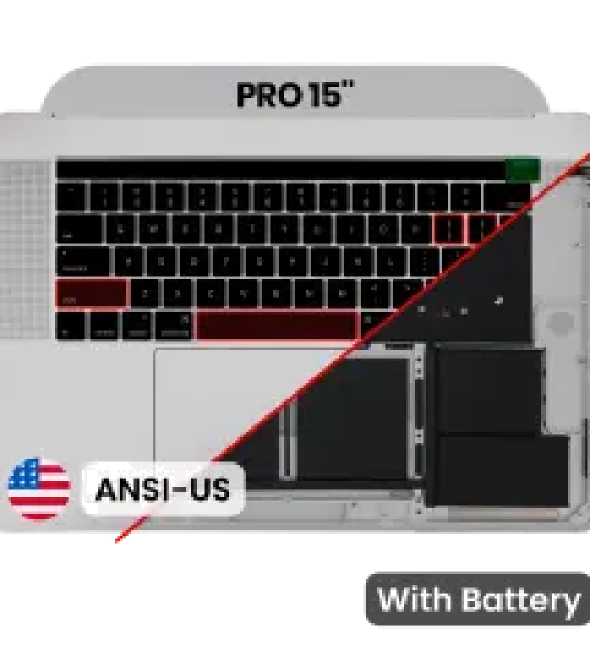 Apple Macbook Pro 15 (A1707) Top Case with Keyboard (US English) - Space Gray Pulled B